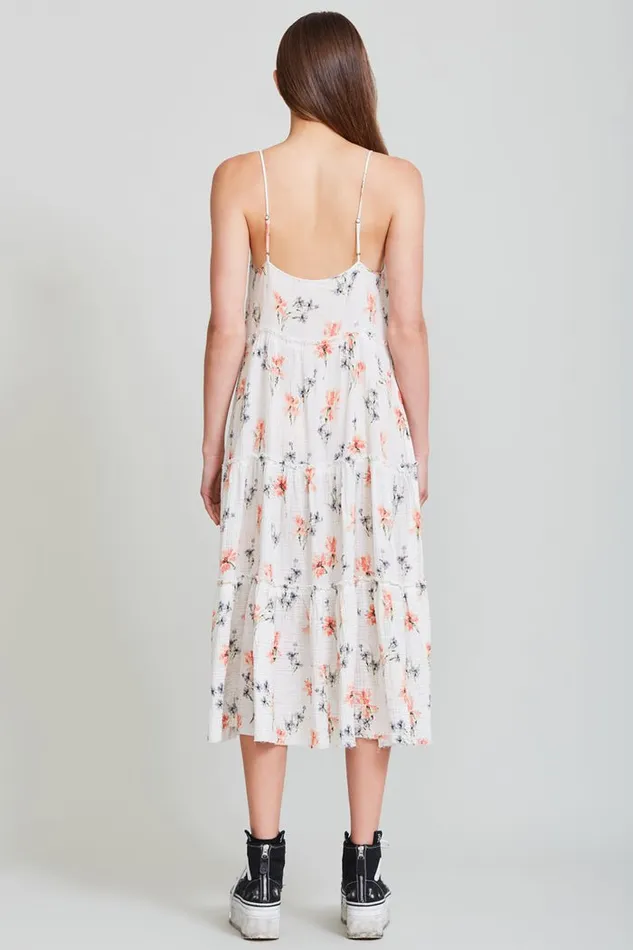 R13 Dresses and Skirts Women Midi Slip Dress 8211 Ecru Floral Denim