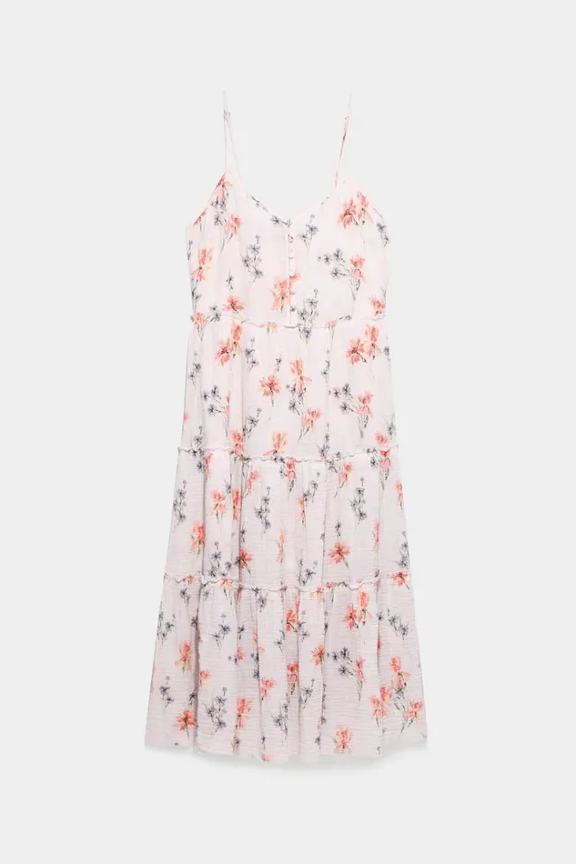 R13 Dresses and Skirts Women Midi Slip Dress 8211 Ecru Floral Denim
