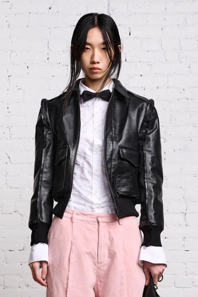 R13 Jackets and Coats Women FLAT SLEEVE BOMBER 8211 BLACK