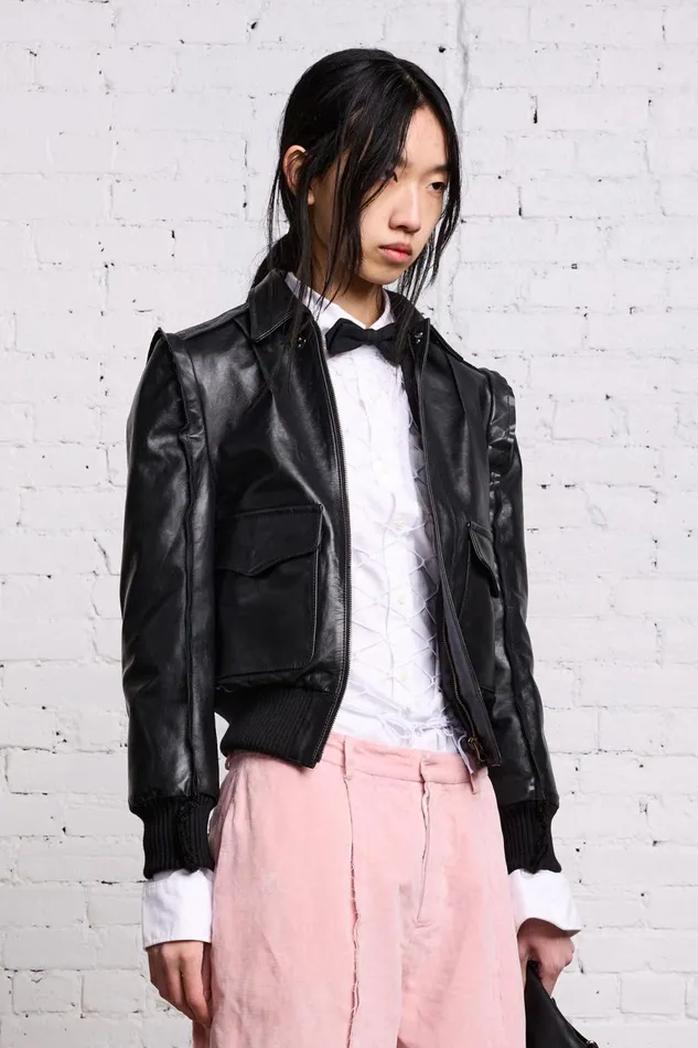 R13 Jackets and Coats Women FLAT SLEEVE BOMBER 8211 BLACK