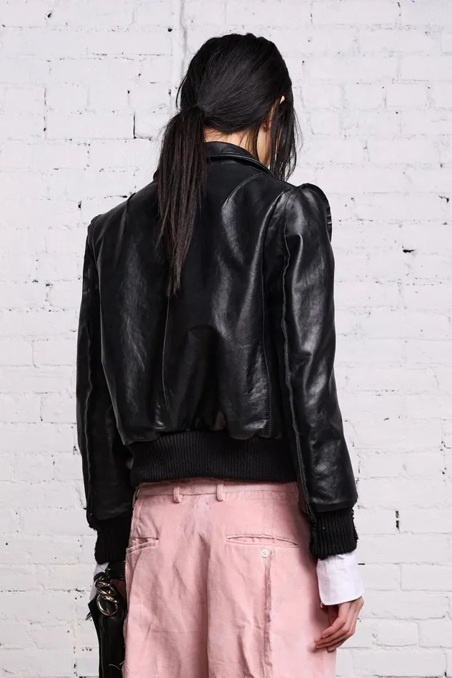 R13 Jackets and Coats Women FLAT SLEEVE BOMBER 8211 BLACK