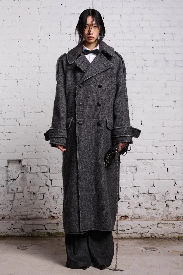 R13 Jackets and Coats Women JUMBO MILITARY COAT 8211 HEATHER GREY WOOL