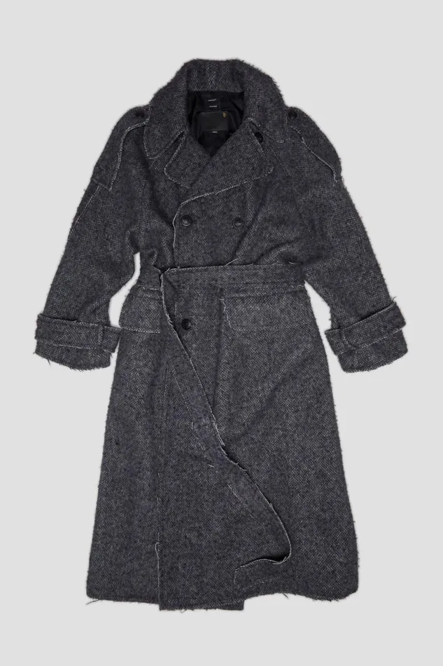 R13 Jackets and Coats Women JUMBO MILITARY COAT 8211 HEATHER GREY WOOL