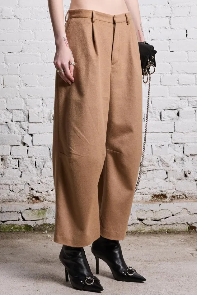 R13 Pants and Shorts Women ARTICULATED KNEE TROUSER 8211 CAMEL