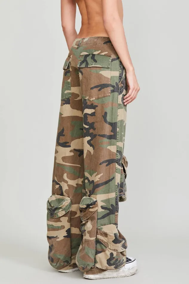 R13 Pants and Shorts Women MULTIPOCKET UTILITY PANT 8211 CAMO