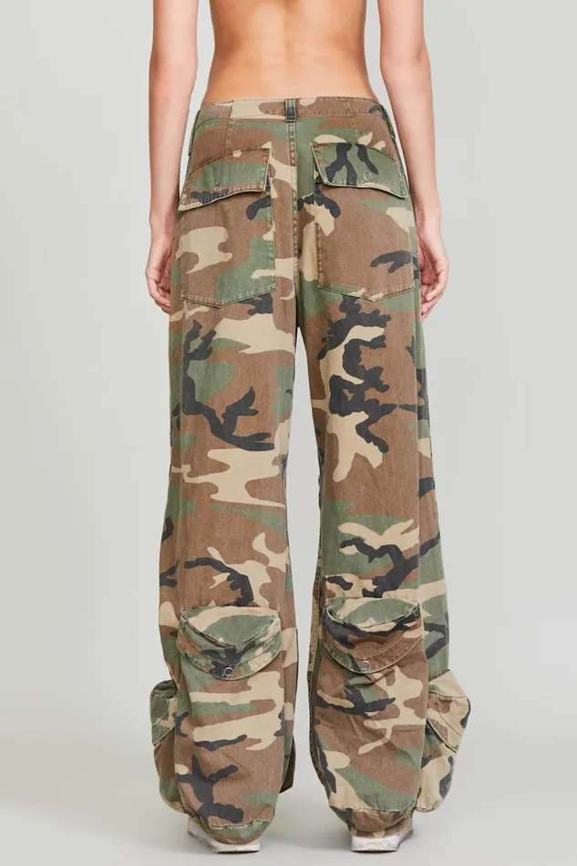 R13 Pants and Shorts Women MULTIPOCKET UTILITY PANT 8211 CAMO