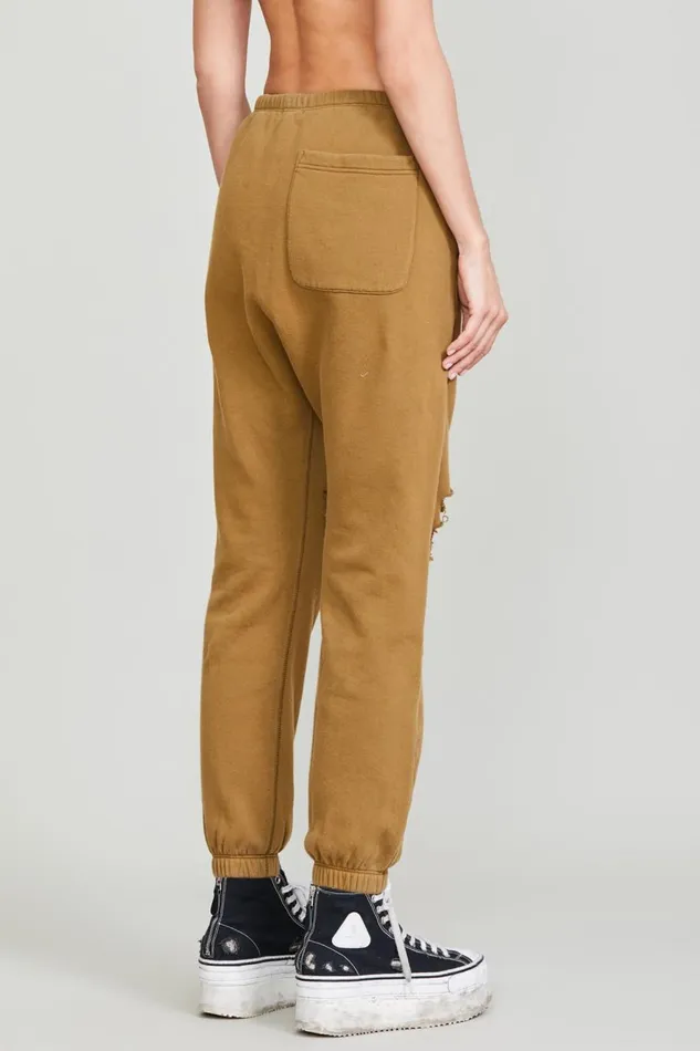 R13 Pants and Shorts Women SHREDDED DROP CROTCH SWEATPANT 8211 OLIVE