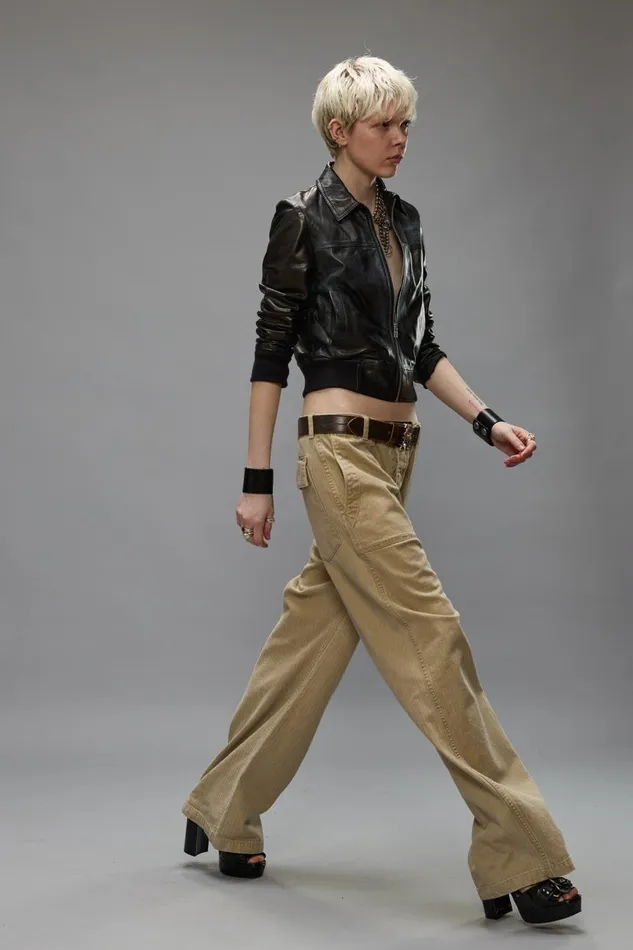 R13 Pants and Shorts Women WIDE LEG UTILITY PANTS 8211 BEIGE