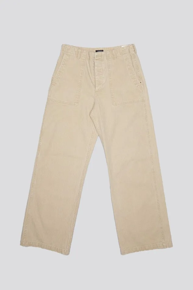 R13 Pants and Shorts Women WIDE LEG UTILITY PANTS 8211 BEIGE