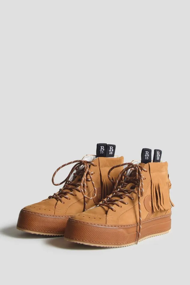R13 Sale Women FRINGE ROGUE 8211 TAN NUBUCK