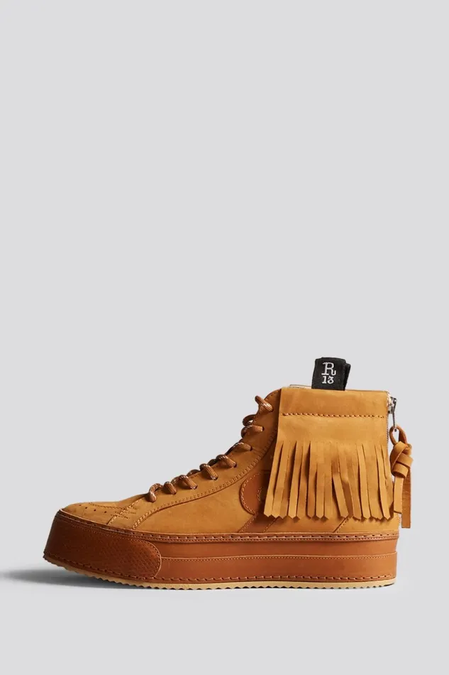 R13 Sale Women FRINGE ROGUE 8211 TAN NUBUCK