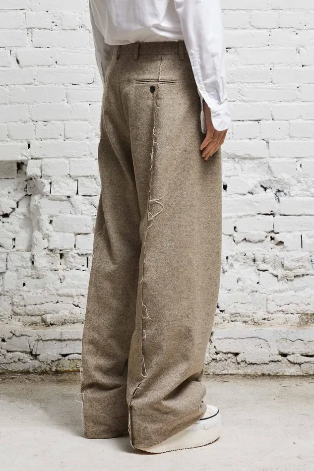 R13 Sale Women INVERTED TROUSER 8211 OATMEAL