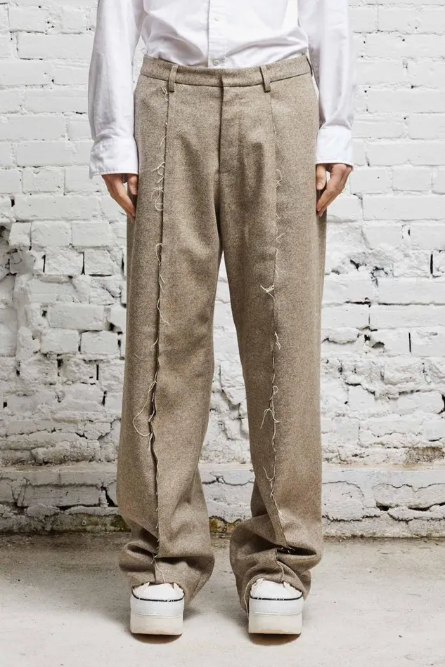R13 Sale Women INVERTED TROUSER 8211 OATMEAL