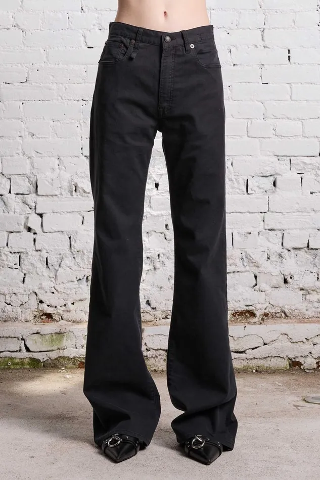 R13 Sale Women JANE JEAN 8211 BLACK BEDFORD CORD STRETCH