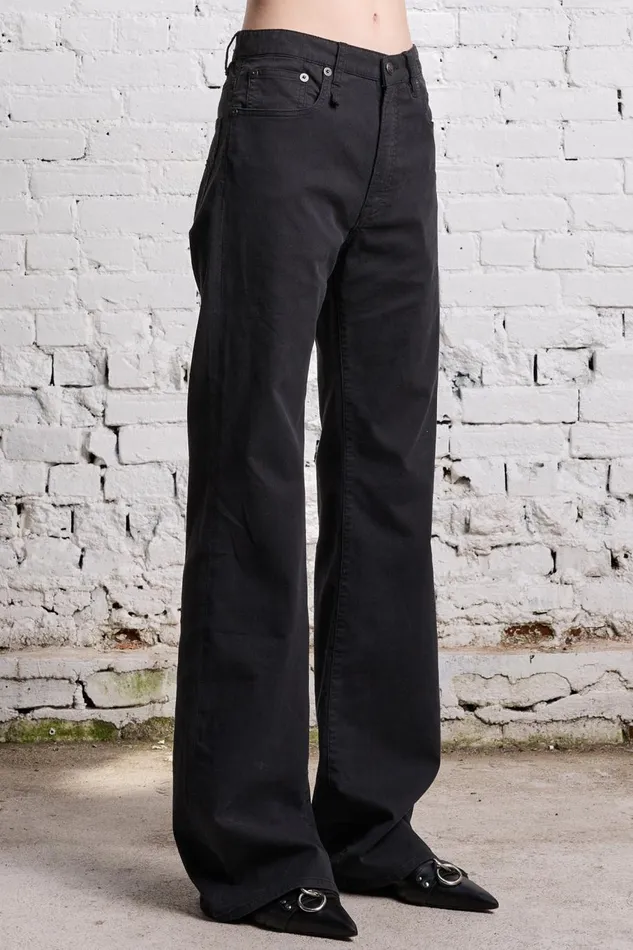 R13 Sale Women JANE JEAN 8211 BLACK BEDFORD CORD STRETCH