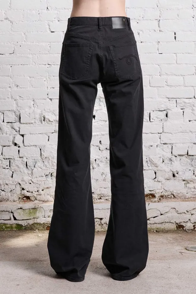 R13 Sale Women JANE JEAN 8211 BLACK BEDFORD CORD STRETCH