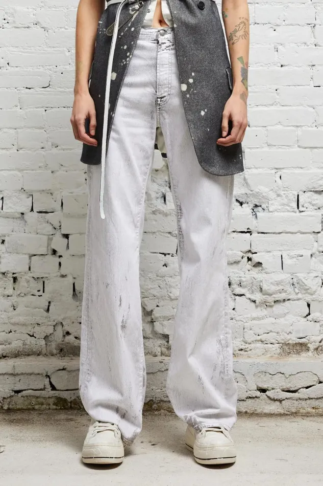R13 Sale Women JANE JEAN 8211 CRACKLED GREY