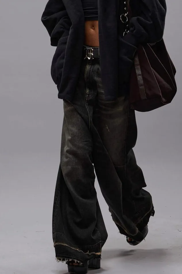 R13 Sale Women JESSE JEAN 8211 ABBEY BLACK