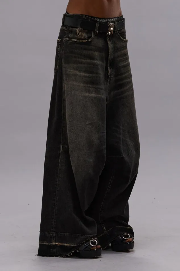 R13 Sale Women JESSE JEAN 8211 ABBEY BLACK