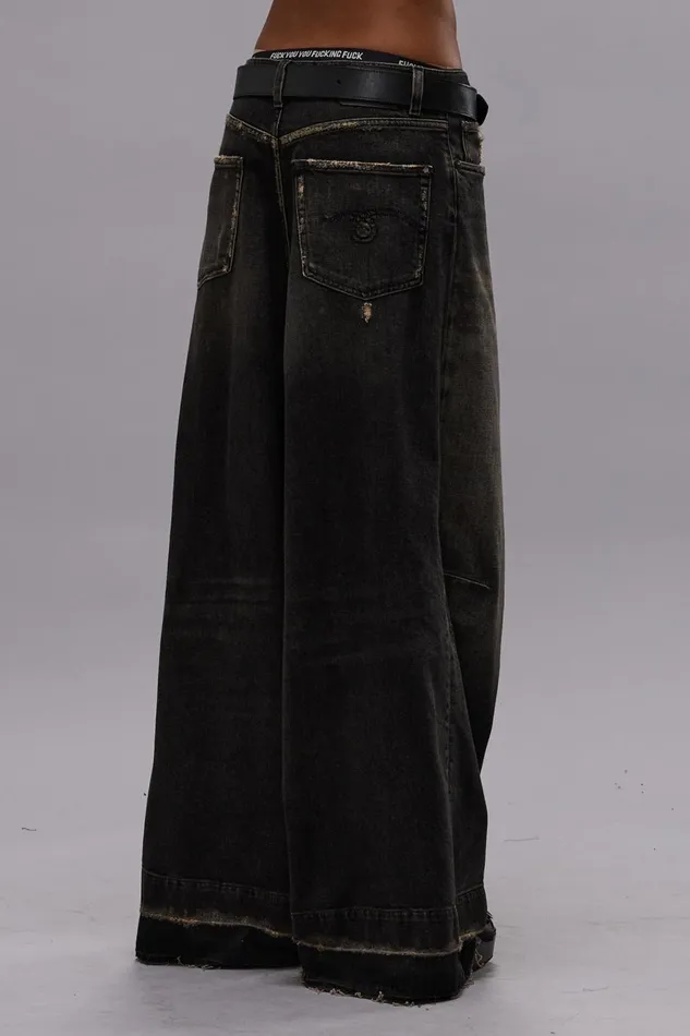 R13 Sale Women JESSE JEAN 8211 ABBEY BLACK