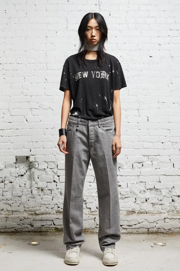 R13 Sale Women LEMMY SLIM JEAN 8211 RINSE GREY