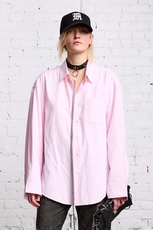 R13 Sale Women LONG SLEEVE BUTTONUP 8211 LIGHT PINK