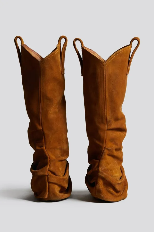 R13 Sale Women MID COWBOY BOOT 8211 LIGHT BROWN