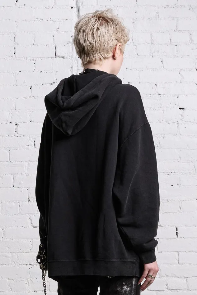 R13 Sale Women OVERSIZED NEW YORK HOODIE 8211 BLACKOUT