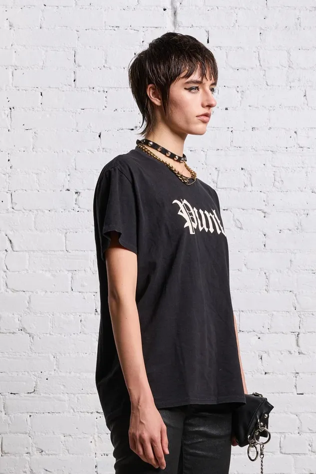 R13 Sale Women PUNK BOY T 8211 BLACK
