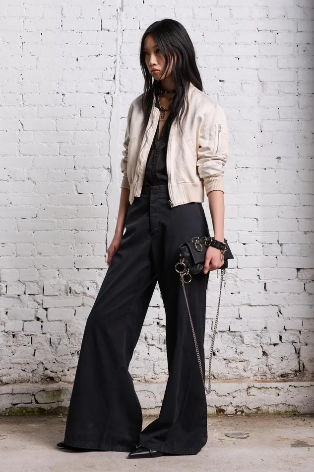 R13 Sale Women SHRUNKEN FLIGHT BOMBER 8211 OYSTER
