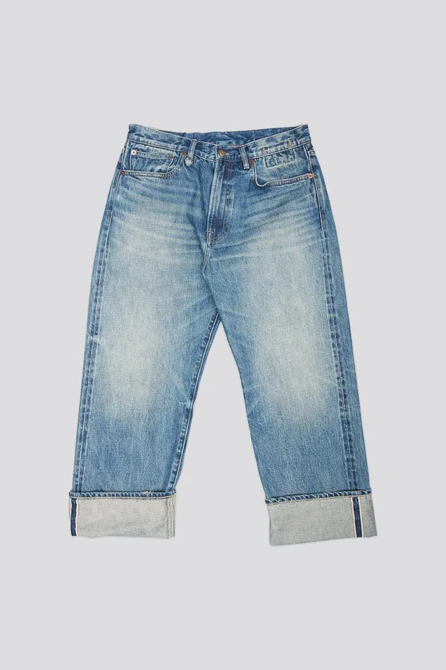 R13 Sale Women TAILORED DROP JEAN 8211 ASPEN SELVEDGE BLUE