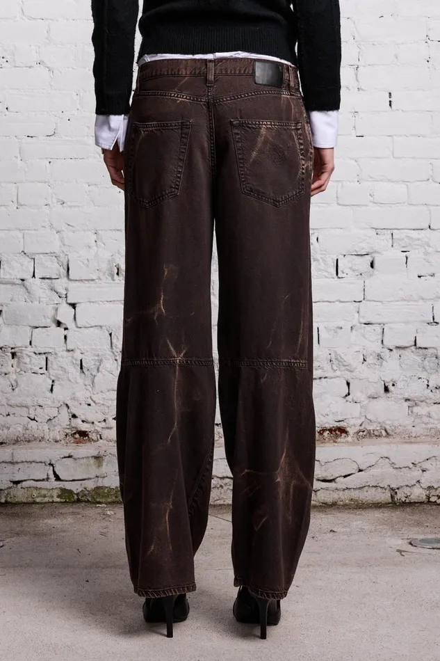 R13 Sale Women TINA ARTICULATED JEAN 8211 RUSSEL ACID BLACK
