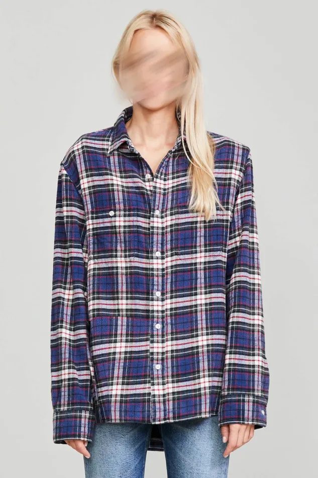 R13 Tops Women BACKZIP WORKSHIRT 8211 NAVY