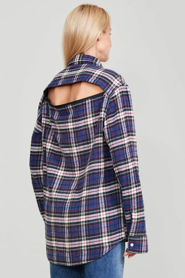 R13 Tops Women BACKZIP WORKSHIRT 8211 NAVY