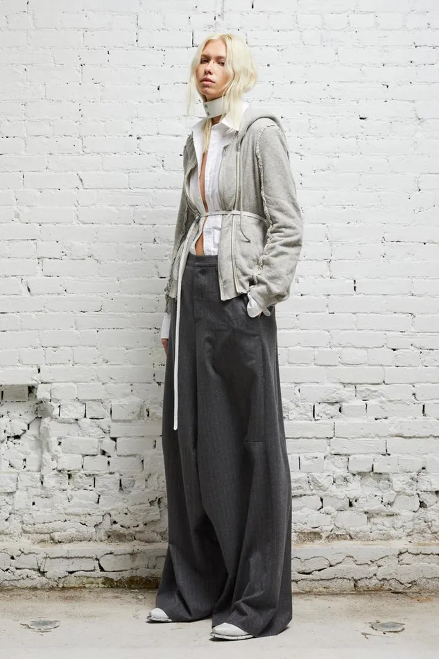 R13 Tops Women FLAT SLEEVE HOODIE 8211 HEATHER GREY