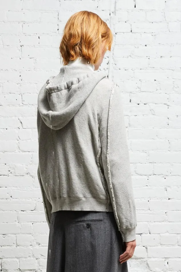 R13 Tops Women FLAT SLEEVE HOODIE 8211 HEATHER GREY