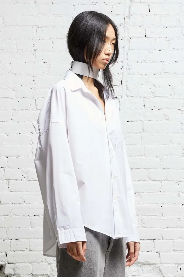 R13 Tops Women LONG SLEEVE BUTTONUP 8211 WHITE