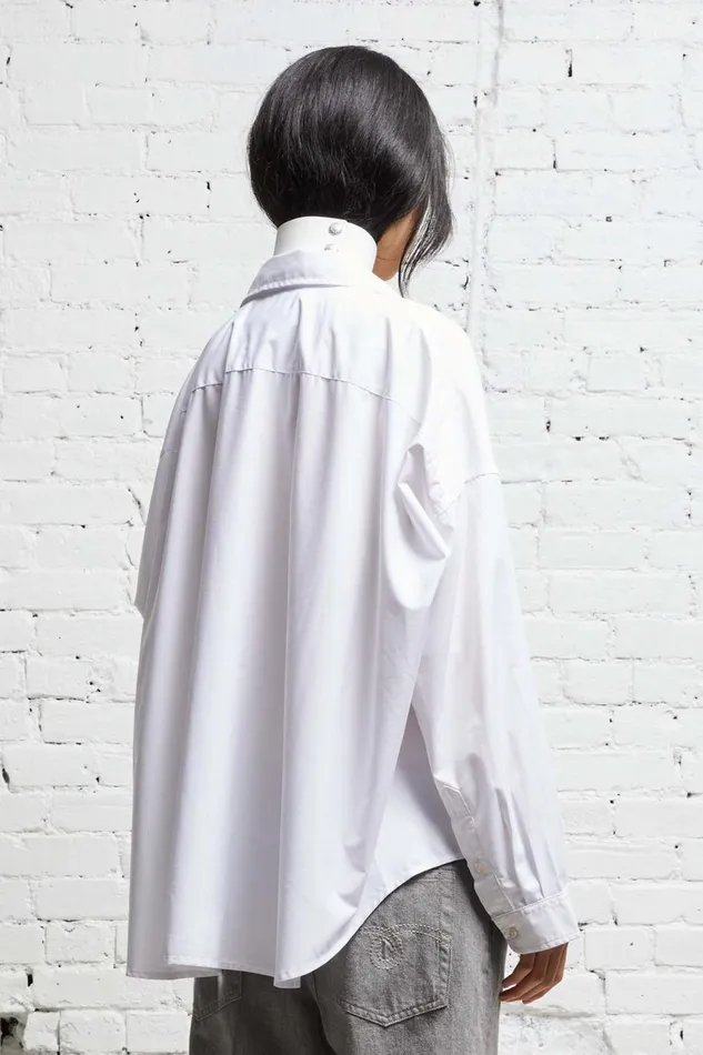 R13 Tops Women LONG SLEEVE BUTTONUP 8211 WHITE