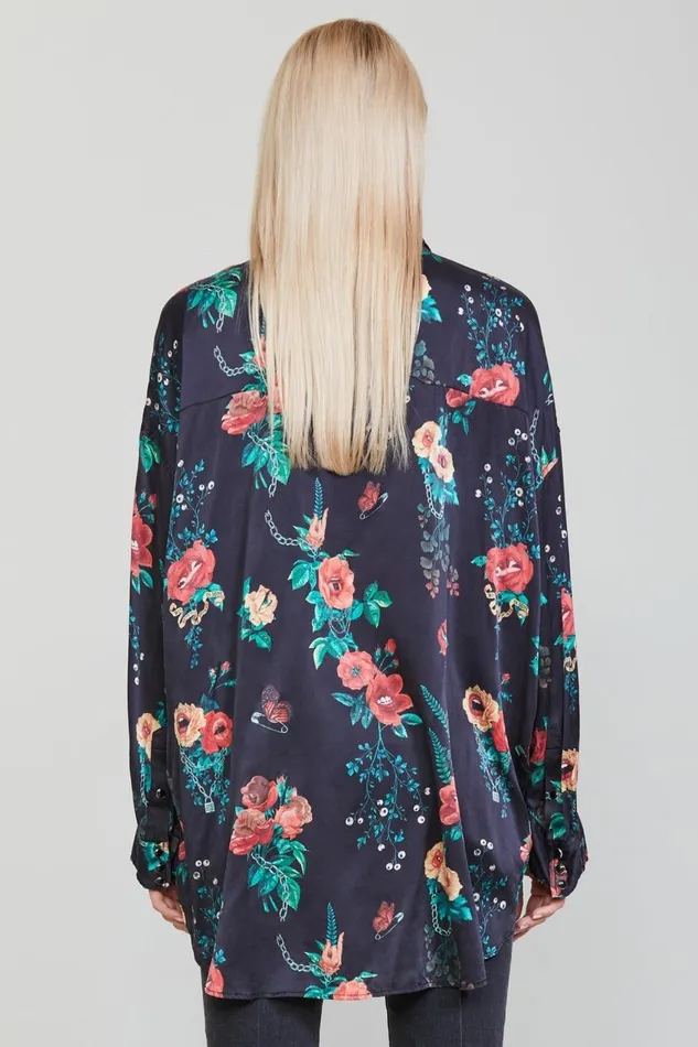 R13 Tops Women OVERSIZED COWBOY SHIRT 8211 USELESS TREASURES