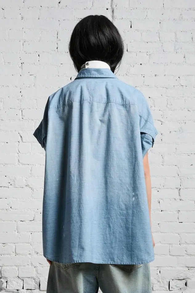 R13 Tops Women SLEEVELESS BUTTONUP 8211 BLUE CHAMBRAY
