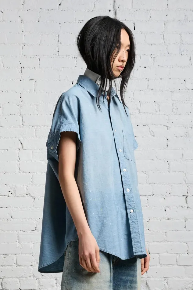 R13 Tops Women SLEEVELESS BUTTONUP 8211 BLUE CHAMBRAY