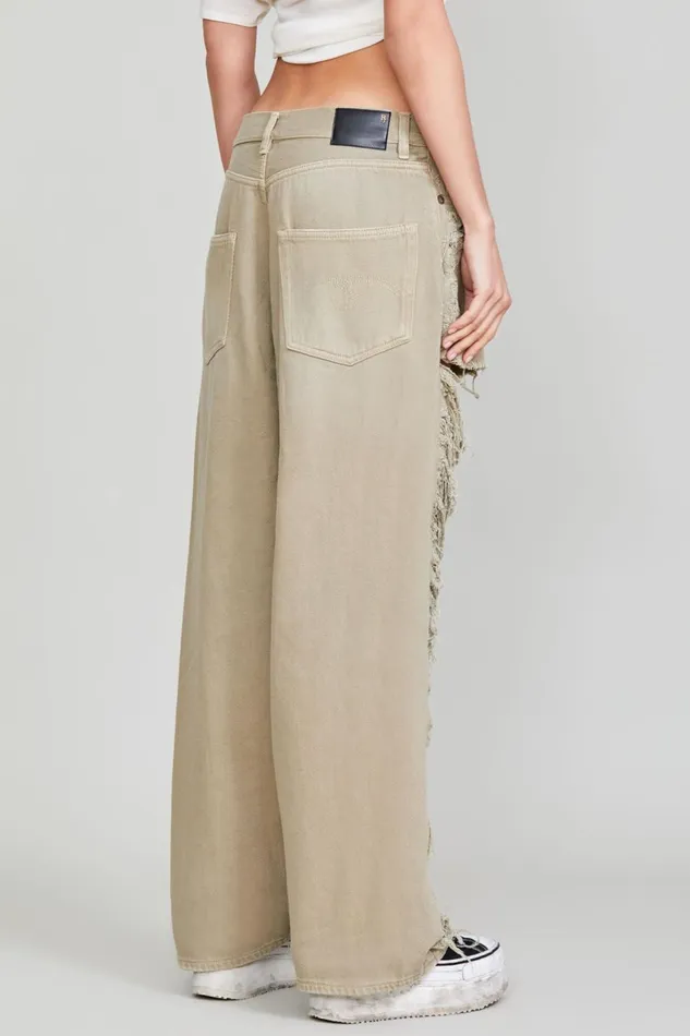R13 Wide Leg Women VENTI JEAN 8211 KOZE KHAKI