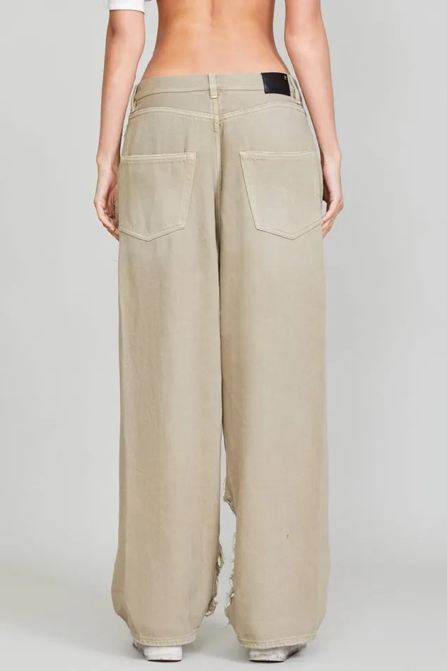 R13 Wide Leg Women VENTI JEAN 8211 KOZE KHAKI