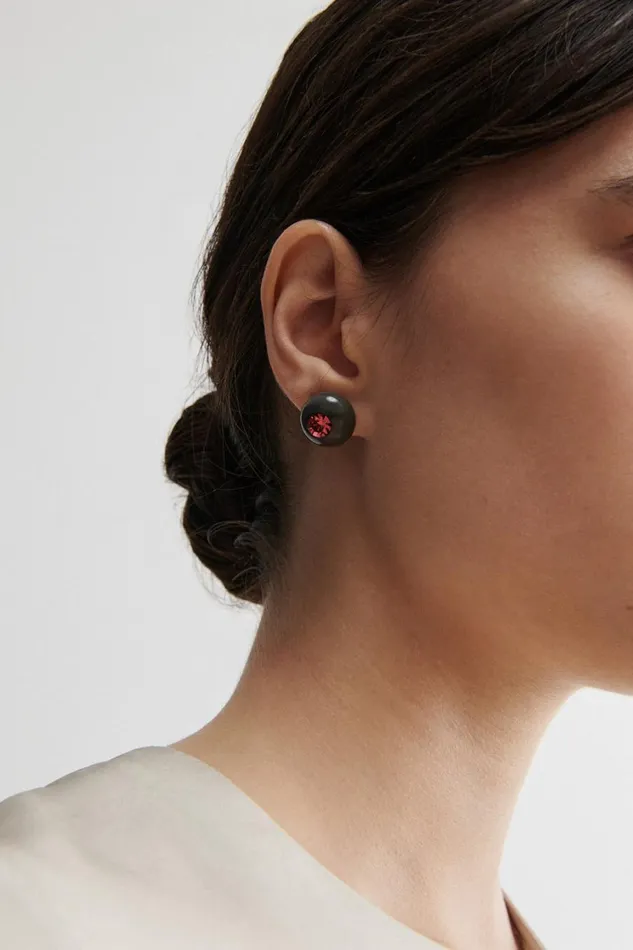 Rachel Comey Jewelry Women Studded Goble Earring Black Rachel Comey Jewelry Women Studded Goble Earring Black