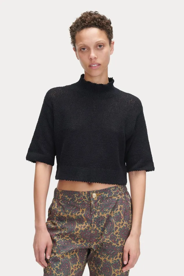 Rachel Comey Knits Women Cropped Tee Black
