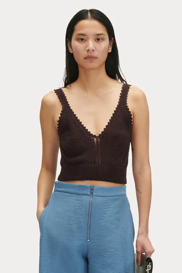 Rachel Comey Knits Women Hana Top Chocolate