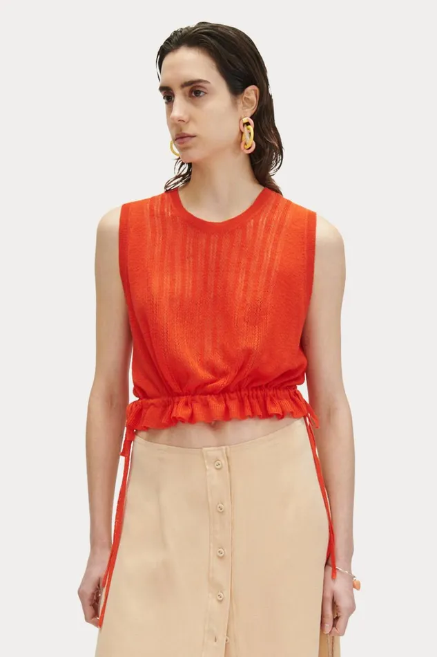 Rachel Comey Knits Women New Aires Top Coral