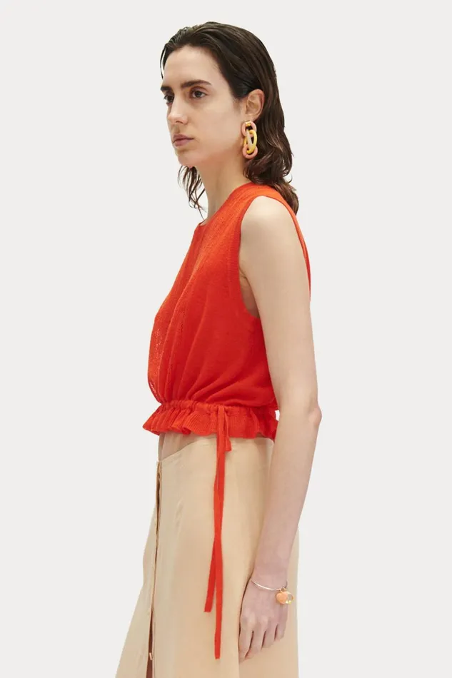 Rachel Comey Knits Women New Aires Top Coral Rachel Comey Knits Women New Aires Top Coral
