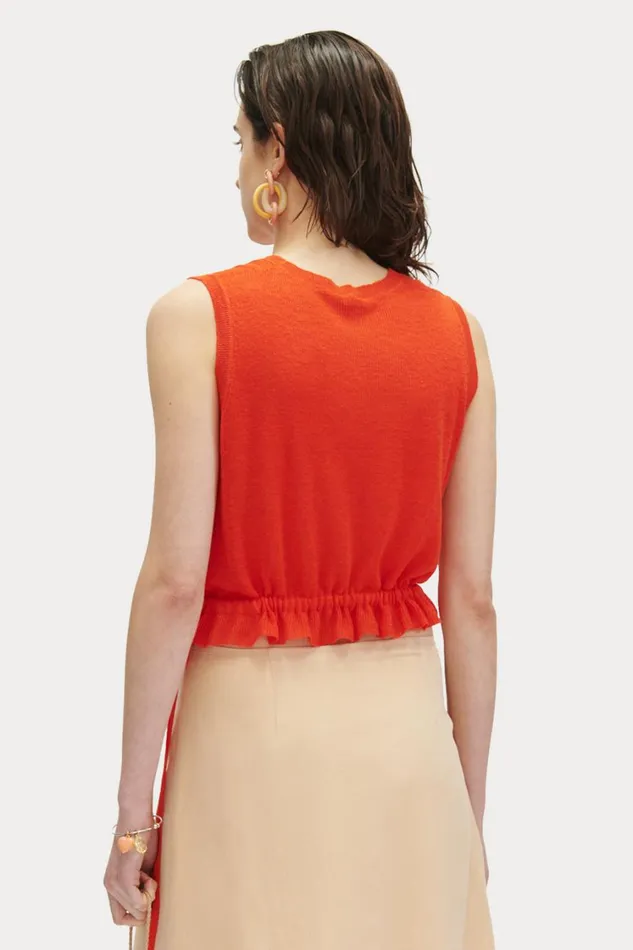 Rachel Comey Knits Women New Aires Top Coral Rachel Comey Knits Women New Aires Top Coral