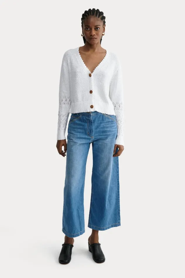 Rachel Comey Knits Women Olia Cardigan White Rachel Comey Knits Women Olia Cardigan White